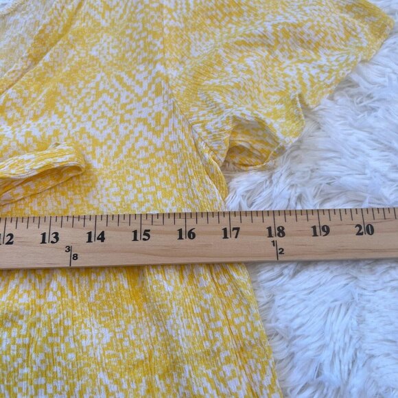 Cato Top Womens Small Yellow Lace Open Back Bow Boho Beach Romantic Crepe 13049 - Picture 6 of 7